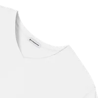 StringKing Men's Pima Cotton Short Sleeve V-Neck T-Shirt - Sharp Fit, White, Detail