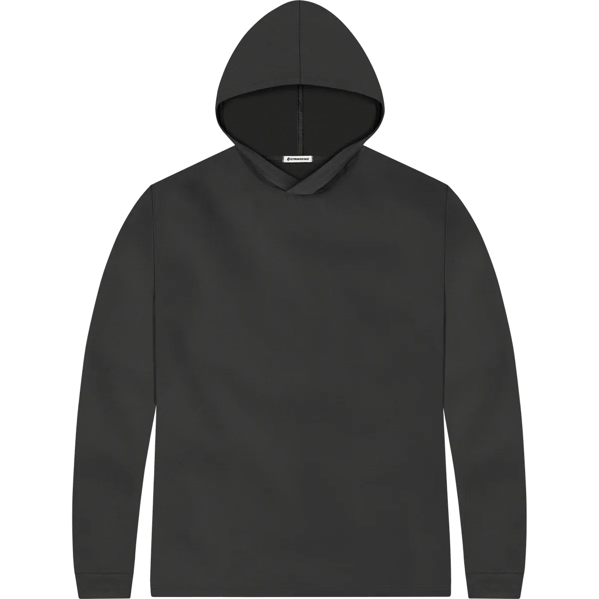 StringKing Men's StayCool Hoodie - Relaxed Fit, Black, Front