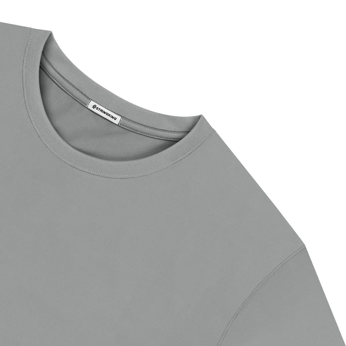 StringKing Men's StayWarm Long Sleeve T-Shirt - Sharp Fit, Gray, Detail
