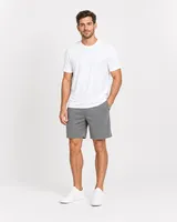 StringKing Men's StayWarm Tee - Sharp Fit, White, Full Front - Human Model