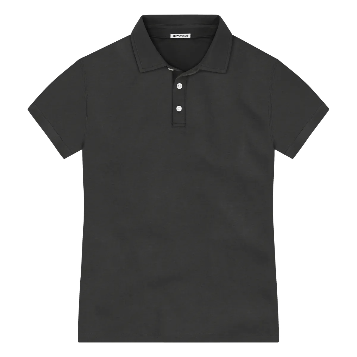 StringKing Men's Pima Jersey Signature Polo Multi - Sharp Fit, Black, Front