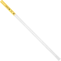 StringKing Composite 2 Pro Faceoff Bottom Lever - 175 Grams, White / Yellow, Full Length, Angled, Left Side, With Butt End