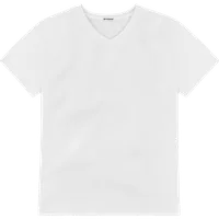 StringKing Men's Pima Terry V-Neck Tee - Relaxed Fit, White, Front