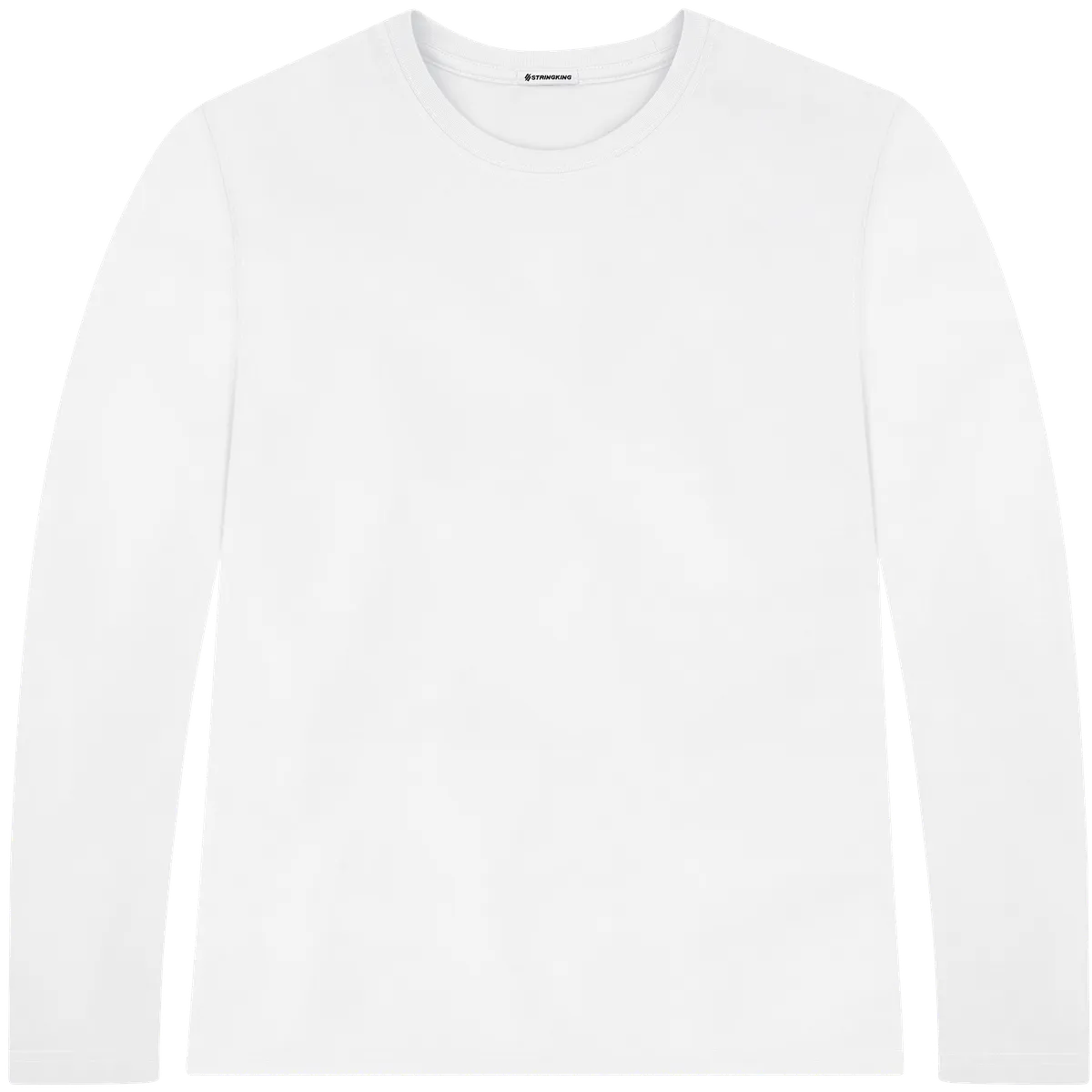 StringKing Men's StayCool Long Sleeve Tee - Sharp Fit, White, Front