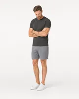 StringKing Men's Pima Terry Tee - Sharp Fit, Peat, Full Front Angle - Human Model