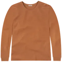 StringKing Men's FlexStyle Long Sleeve Crewneck T-Shirt - Relaxed Fit, Bombay Brown, Front