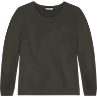 StringKing Women's Pima Terry Crew Sweater - Relaxed Fit, Peat, Front