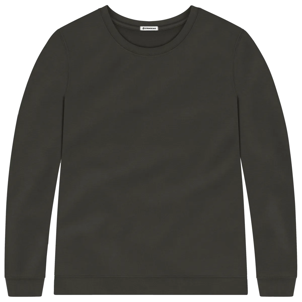 StringKing Men's Pima Terry Crew Sweater - Sharp Fit, Peat, Front