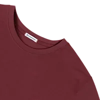 StringKing Men's FlexStyle Long Sleeve Crewneck T-Shirt - Sharp Fit, Rhubarb, Detail