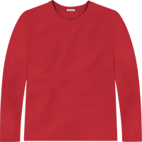 StringKing Men's StayCool Long Sleeve Tee - Relaxed Fit, Red, Front