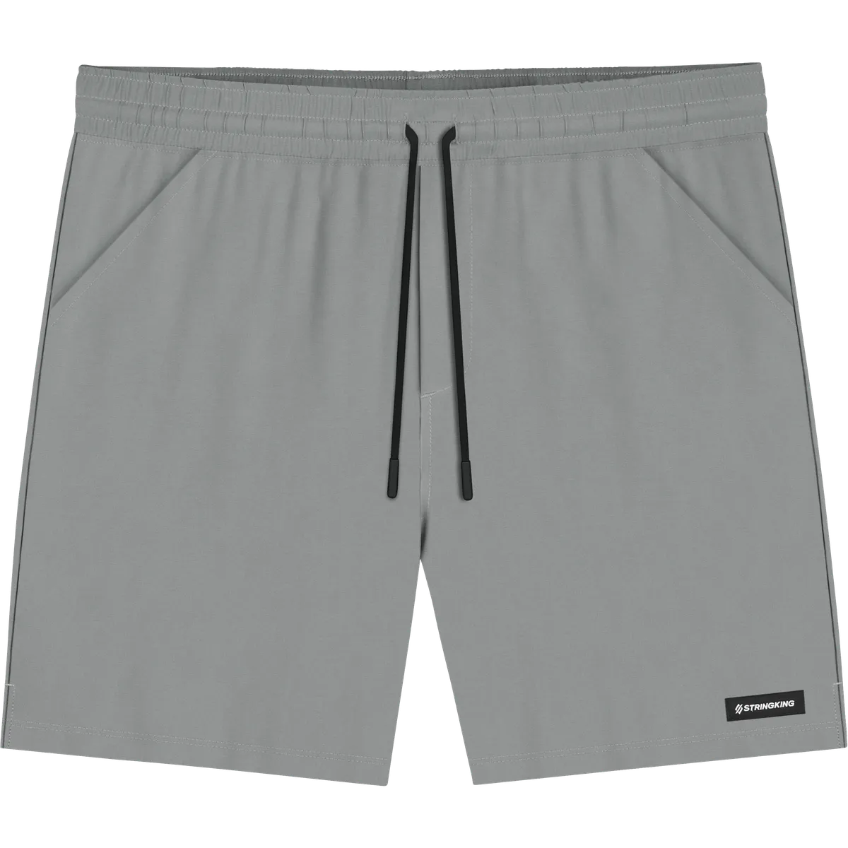 StringKing Men's Velocity Short - Sharp Fit, Gray, 7 inch, Front