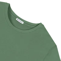 StringKing Men's Pima Cotton Long Sleeve Crewneck T-Shirt - Sharp Fit, Green, Detail