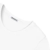 StringKing Women's Pima Cotton Short Sleeve Crewneck T-Shirt - Sharp Fit, White, Detail