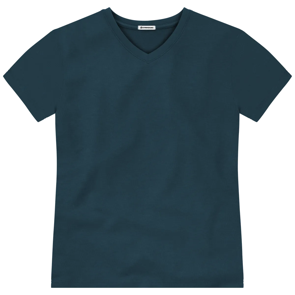 StringKing Men's Pima Terry V-Neck Tee - Sharp Fit, Navy, Front