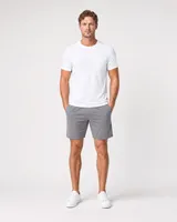 StringKing Men's Pima Jersey Pocket Tee - Sharp Fit, White, Full Front - Human Model
