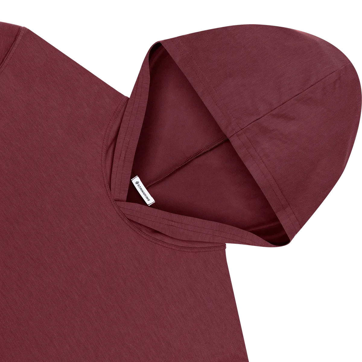 StringKing Men's FlexStyle Lightweight Hoodie - Sharp Fit, Rhubarb, Detail
