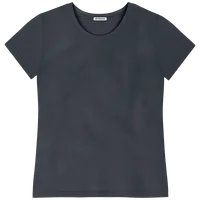 StringKing Women's FlexStyle Short Sleeve Crewneck T-Shirt - Relaxed Fit, India Ink, Front