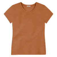 StringKing Women's FlexStyle Short Sleeve Crewneck T-Shirt - Sharp Fit, Bombay Brown, Front