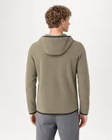 StringKing Men's Polartec Fleece Full Zip Hoodie with Pockets - Sharp Fit, Mermaid, Full Back - Human Model - Top of head to Mid-thigh