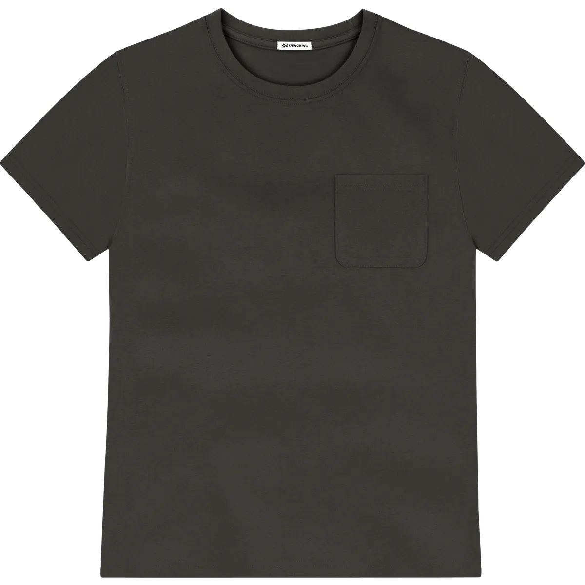 StringKing Men's Pima Jersey Pocket Tee - Relaxed Fit, Peat, Front