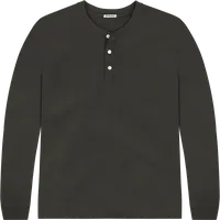 StringKing Men's Pima Jersey Henley - Relaxed Fit, Peat, Front