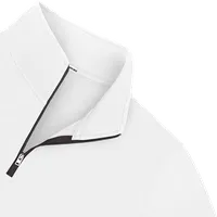 StringKing Men's Pima Terry Quarter Zip - Sharp Fit, White, Detail