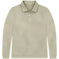 StringKing Men's Pima Cotton Polo Sweatshirt - Sharp Fit, Khaki Green, Front