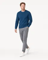 StringKing Men's StayWarm Sweater - Sharp Fit, Navy Blue, Full Front Angle - Human Model