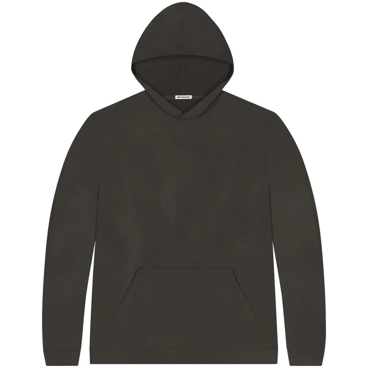 StringKing Men's Pima Terry Hoodie - Sharp Fit, Peat, Front