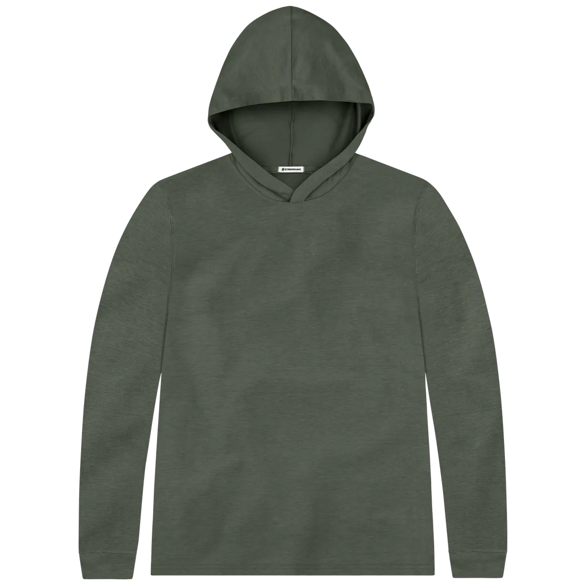 StringKing Men's FlexStyle Lightweight Hoodie - Sharp Fit, Thyme, Front