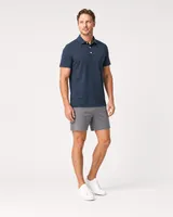 StringKing Men's Pima Jersey Classic Polo - Relaxed Fit, Navy, Full Front Angle - Human Model