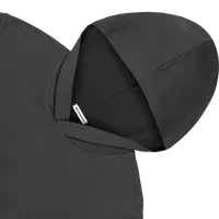 StringKing Men's Pima Cotton Light Short Sleeve Hoodie 2C - Sharp Fit, Black, Detail