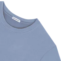 StringKing Women's Pima Cotton Crewneck Sweatshirt - Sharp Fit, Slate Blue, Detail