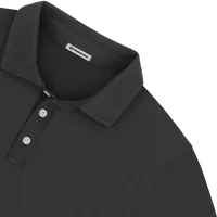 StringKing Men's Pima Jersey Signature Polo Multi - Relaxed Fit, Black, Detail