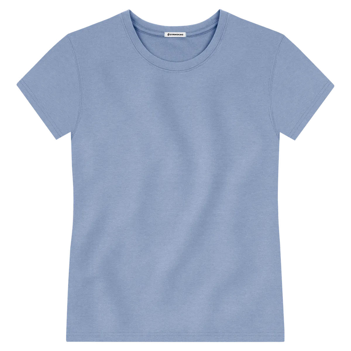 StringKing Women's Heavy Pima Cotton T-Shirt - Sharp Fit, Slate Blue, Front