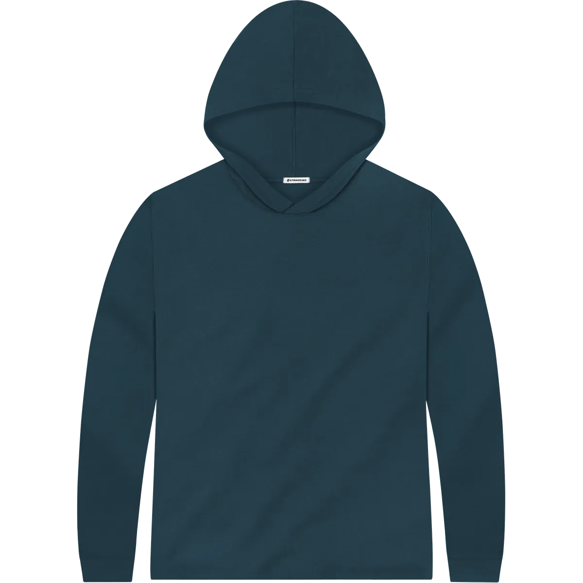 StringKing Men's Pima Jersey Hoodie - Relaxed Fit, Navy, Front