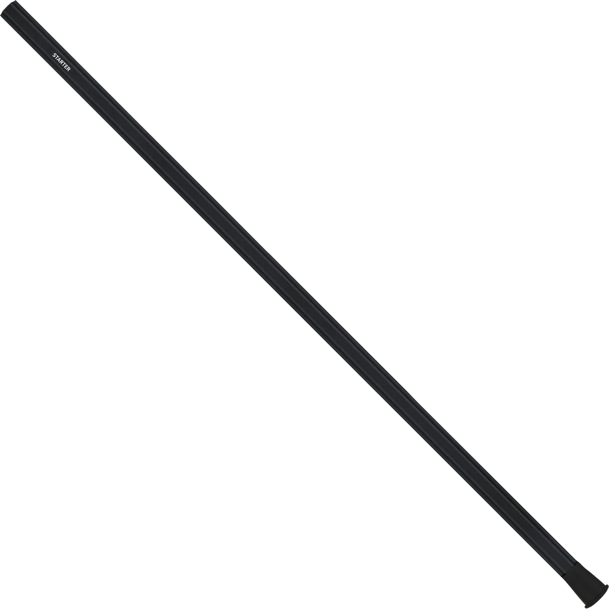 StringKing Starter Goalie Shaft - 30″, Black, Full Length, Angled, Left Side, With Butt End