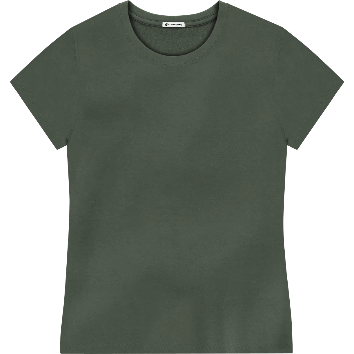 StringKing Women's Pima Terry Tee - Relaxed Fit, Moss, Front