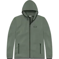 StringKing Men's Polartec Fleece Full Zip Hoodie Pro - Sharp Fit, Avenue Green, Front