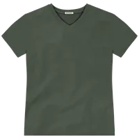 StringKing Men's Pima Terry V-Neck Tee - Sharp Fit, Moss, Front