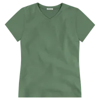 StringKing Women's FlexTech Short Sleeve V-Neck T-Shirt - Sharp Fit, Green, Front