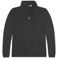 StringKing Men's Pima Cotton Quarter Zip - Relaxed Fit, Black, Front