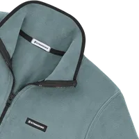 StringKing Men's Polartec Half Zip - Sharp Fit, Slate Top, Avenue Green Bottom, Slate Sleeves, Black Trim, Detail