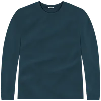 StringKing Men's Pima Jersey Long Sleeve Tee - Sharp Fit, Navy, Front