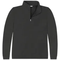 StringKing Men's Pima Terry Quarter Zip - Sharp Fit, Black, Front