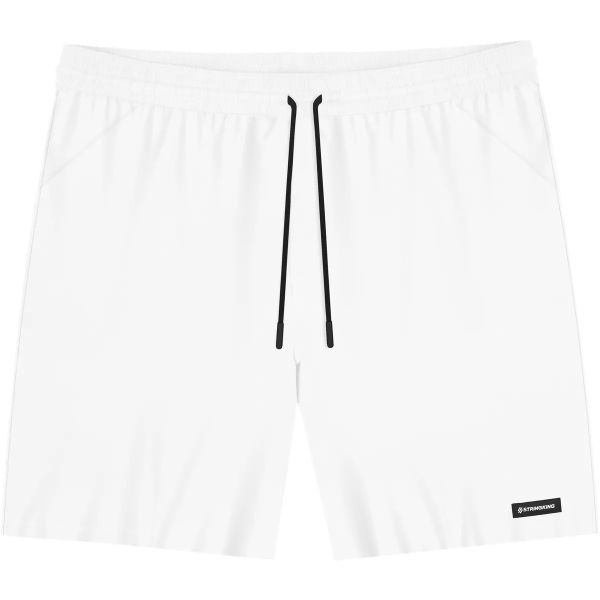 StringKing Men's Velocity Short - Sharp Fit, White, 9 inch, Front