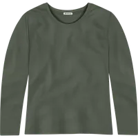 StringKing Women's FlexStyle Long Sleeve Crewneck T-Shirt - Relaxed Fit, Thyme, Front