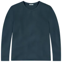 StringKing Men's FlexTech Long Sleeve Crewneck T-Shirt - Sharp Fit, Navy, Front