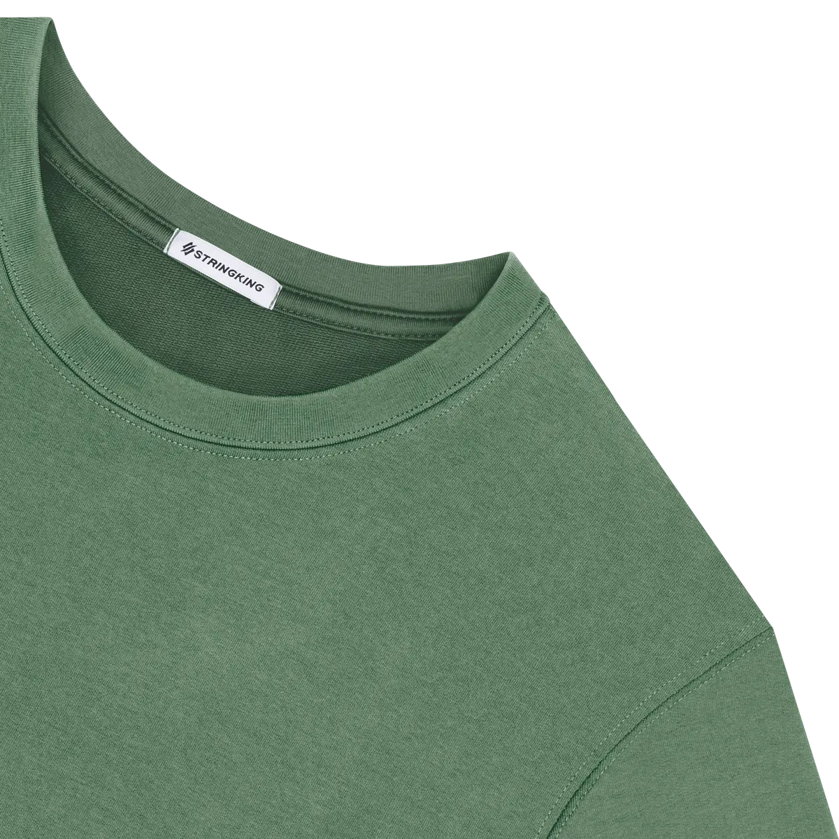 StringKing Men's Pima Cotton Sweatshirt KP - Sharp Fit, Green, Detail
