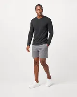 StringKing Men's StayWarm Long Sleeve Tee - Sharp Fit, Black, Full Front Angle - Human Model